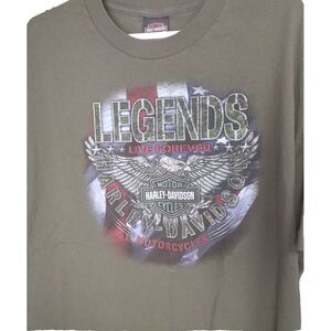 Harley Davidson Legends Des Moines, Iowa t- shirt size XLarge Green